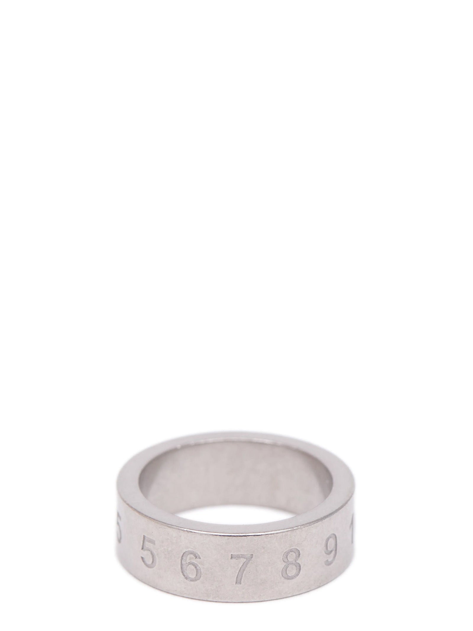 Silver Engraved Number Ring for Everyday Wear