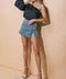 SET THE SCENE DENIM SKORTS