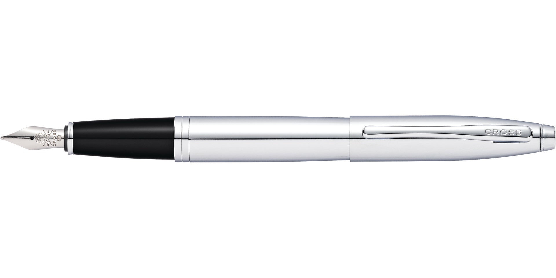 Calais™ Polished Chrome Stainless Steel Medium Nib Fountain Pen