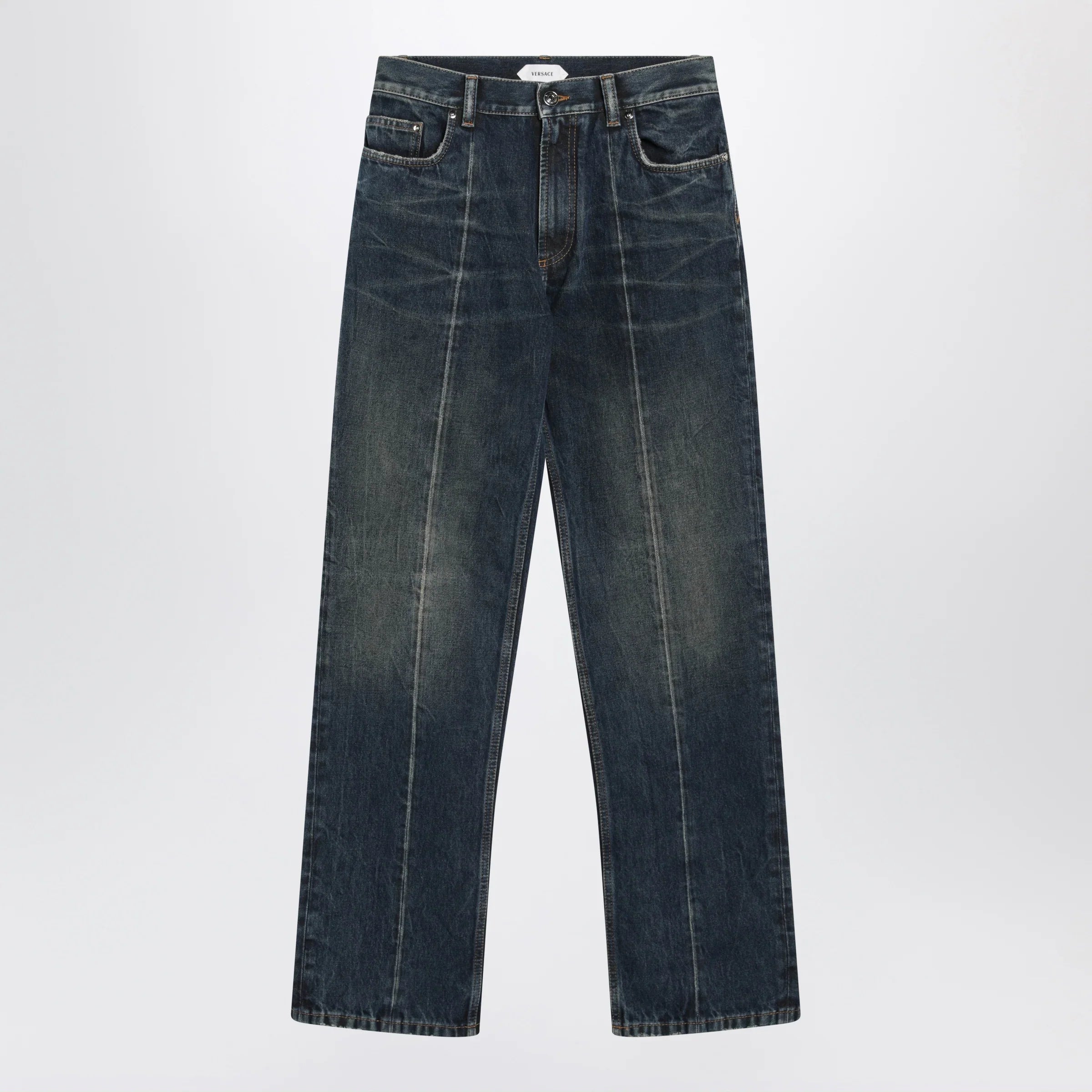 Stonewashed Cotton Denim Jeans for Everyday Comfort
