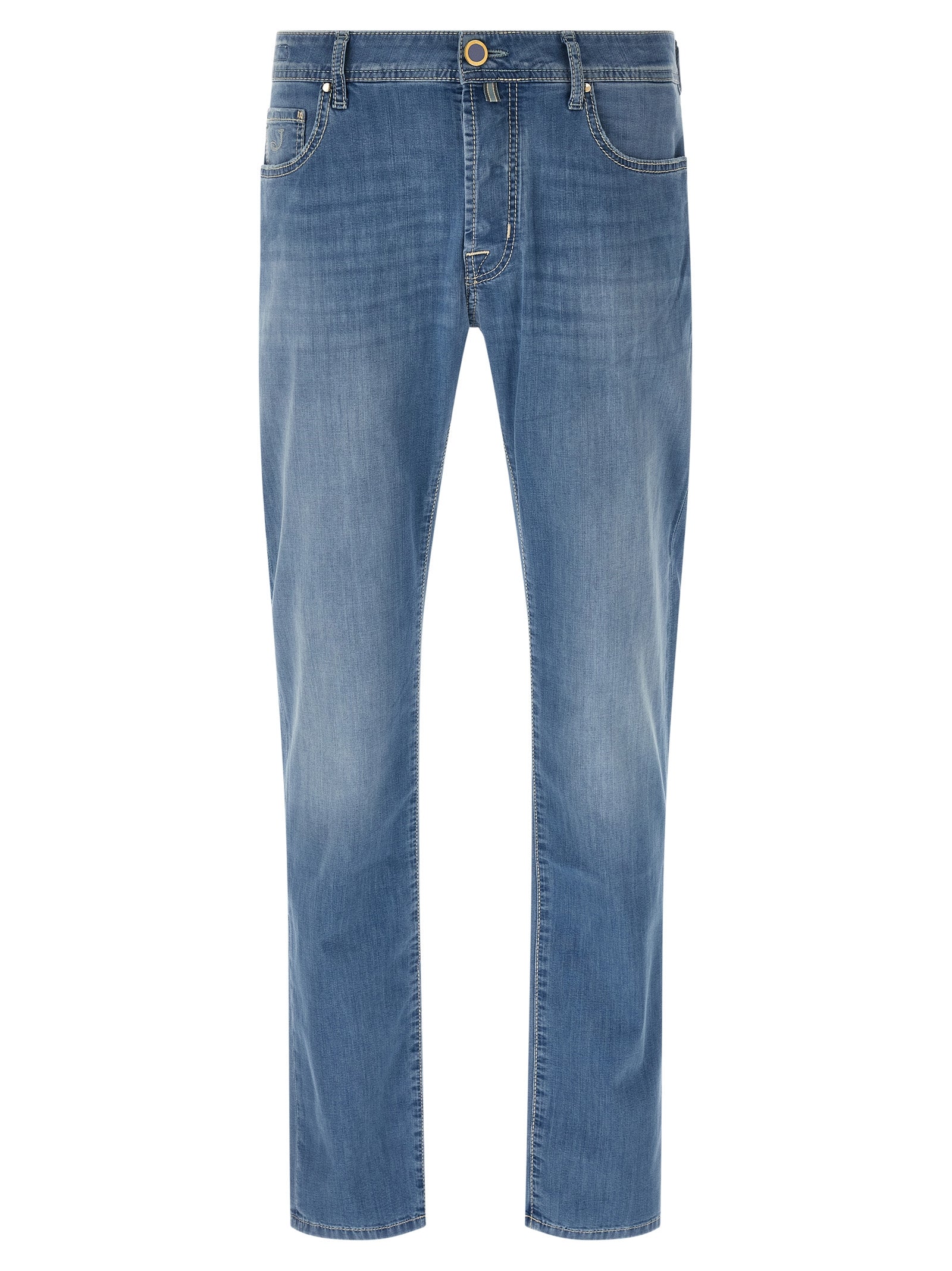 Stonewashed Cotton Slim Fit Jeans for Comfort