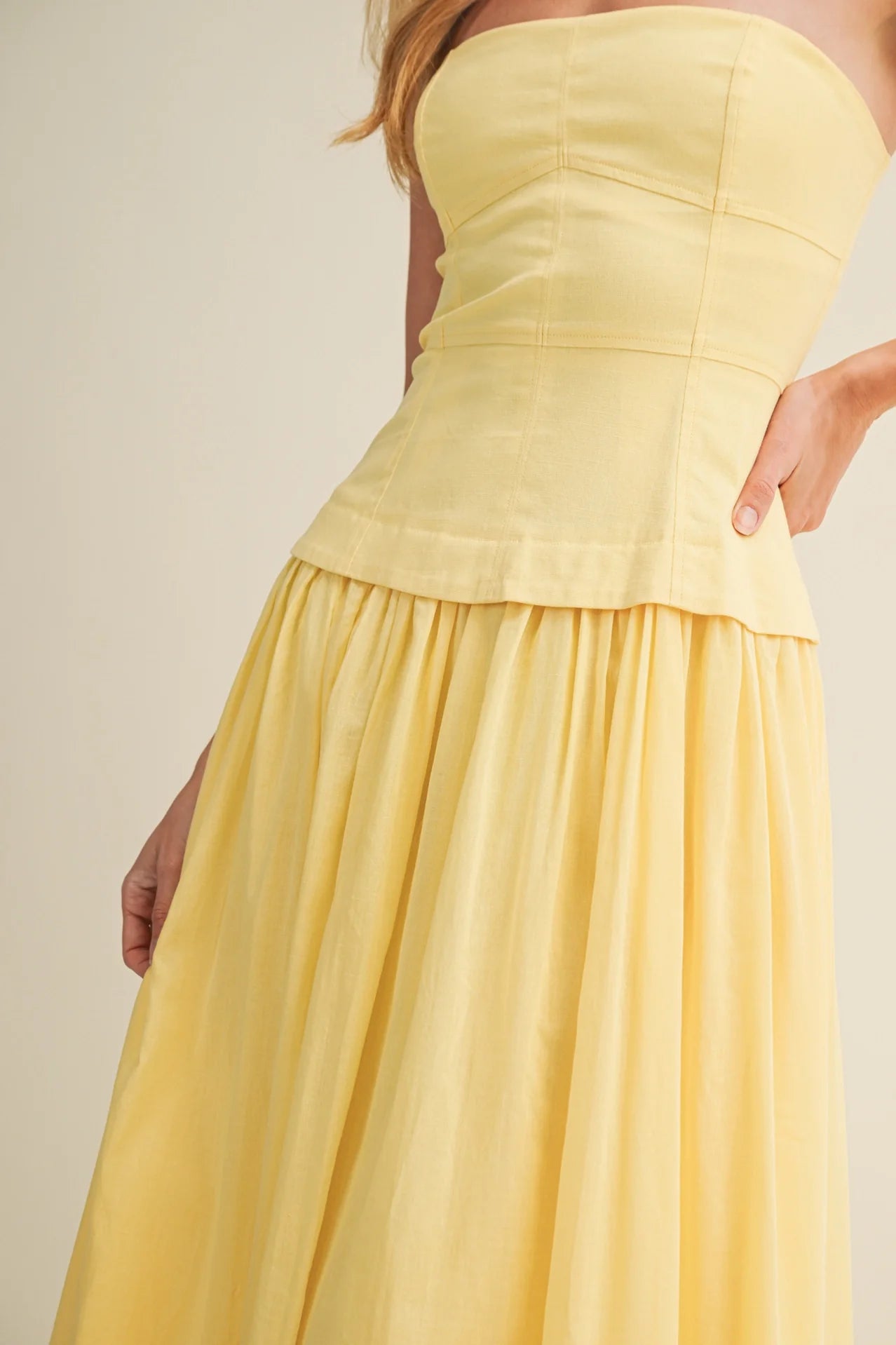 Strapless Corset Bodice Full Skirt Dress