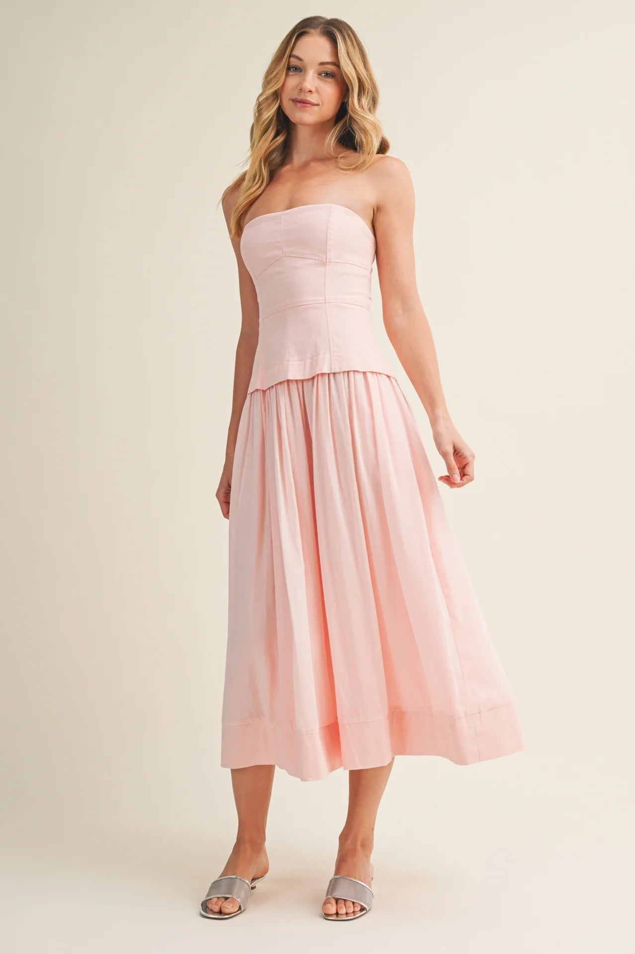 Strapless Corset Bodice Full Skirt Dress