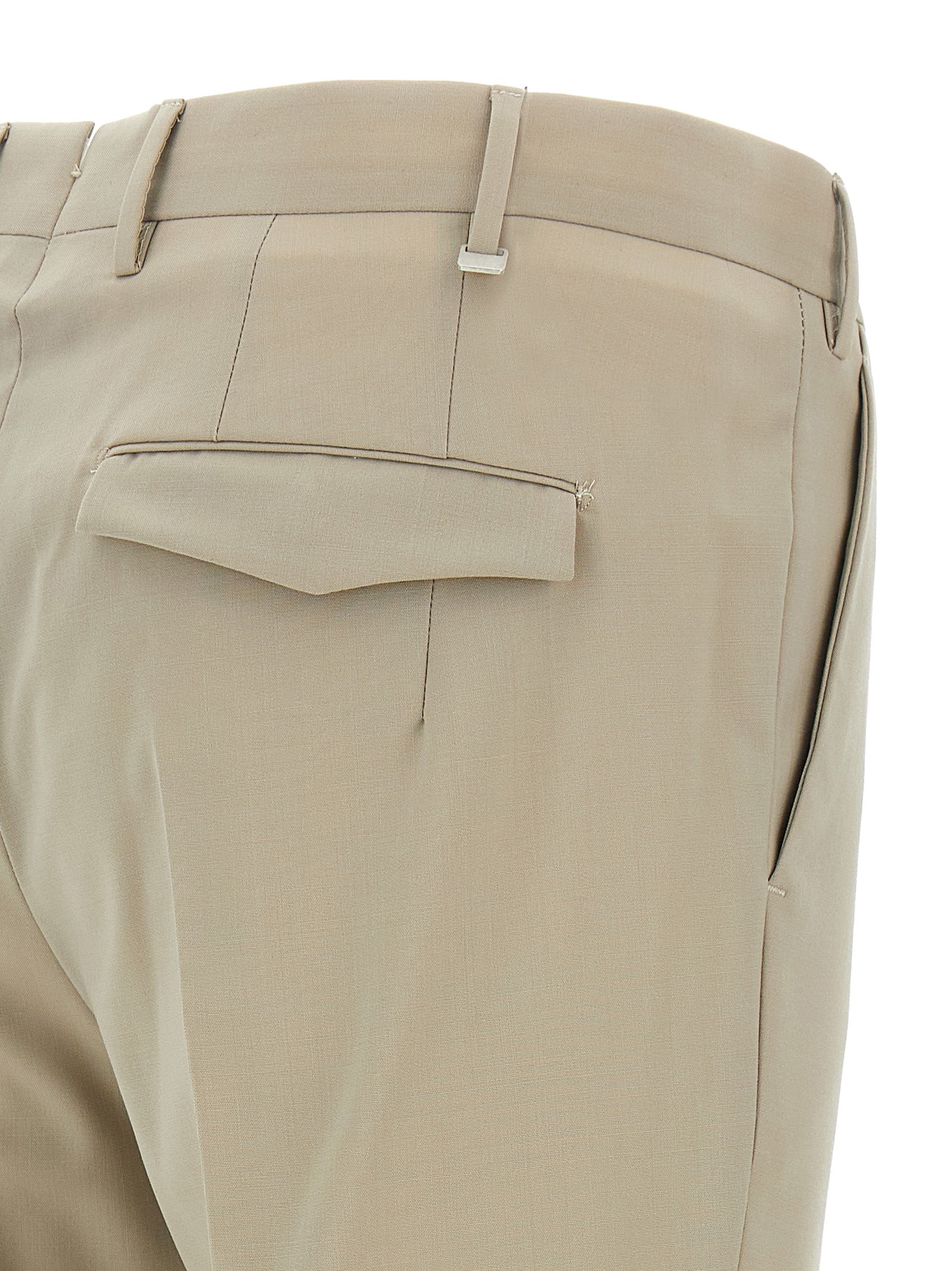 Stretch Wool Slim Fit Trousers for Comfort