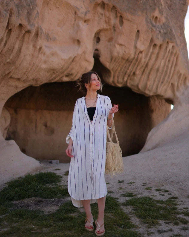Striped Shirt Dress