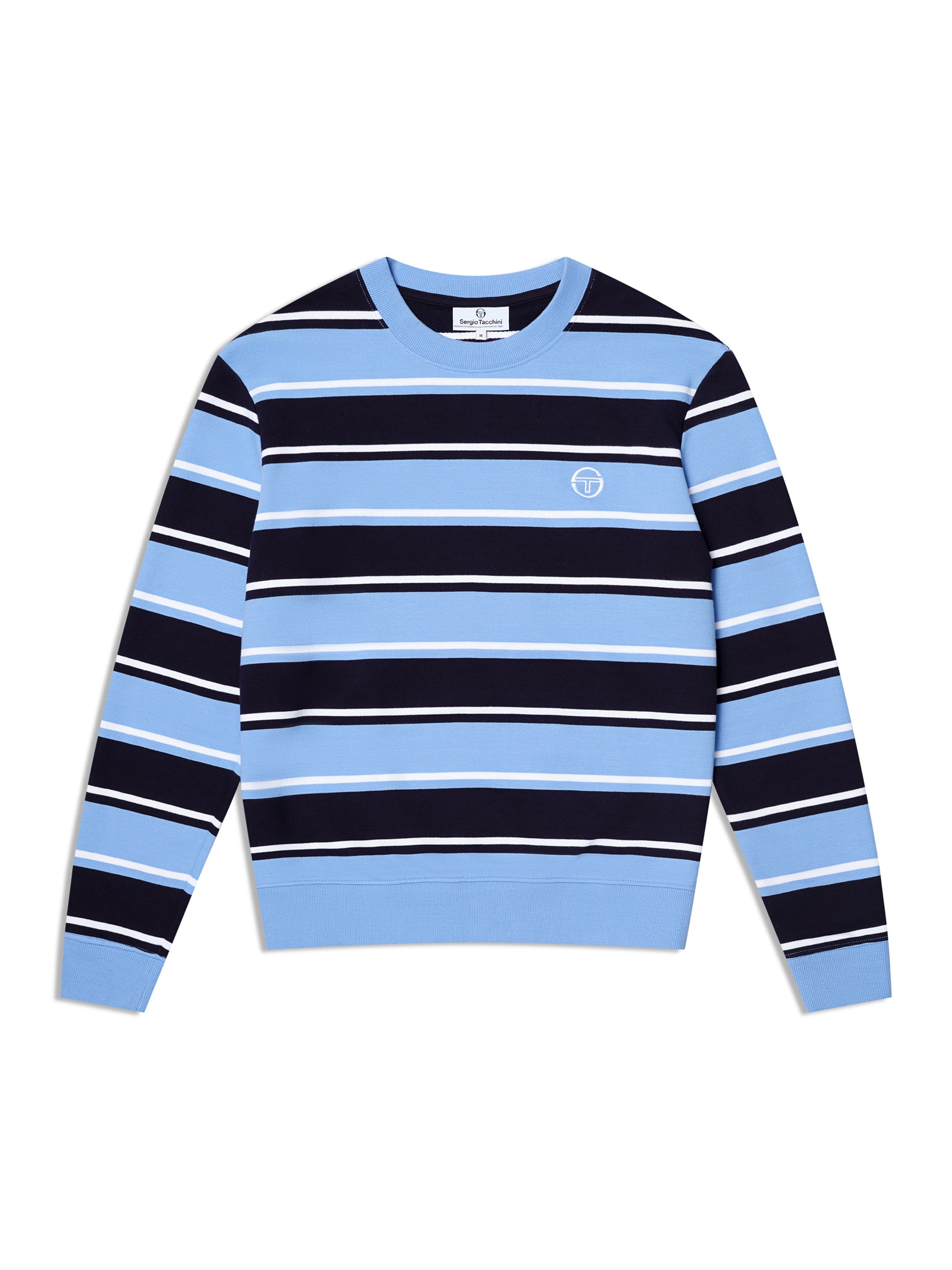 Strisce Stripe Crewneck-Maritime Blue