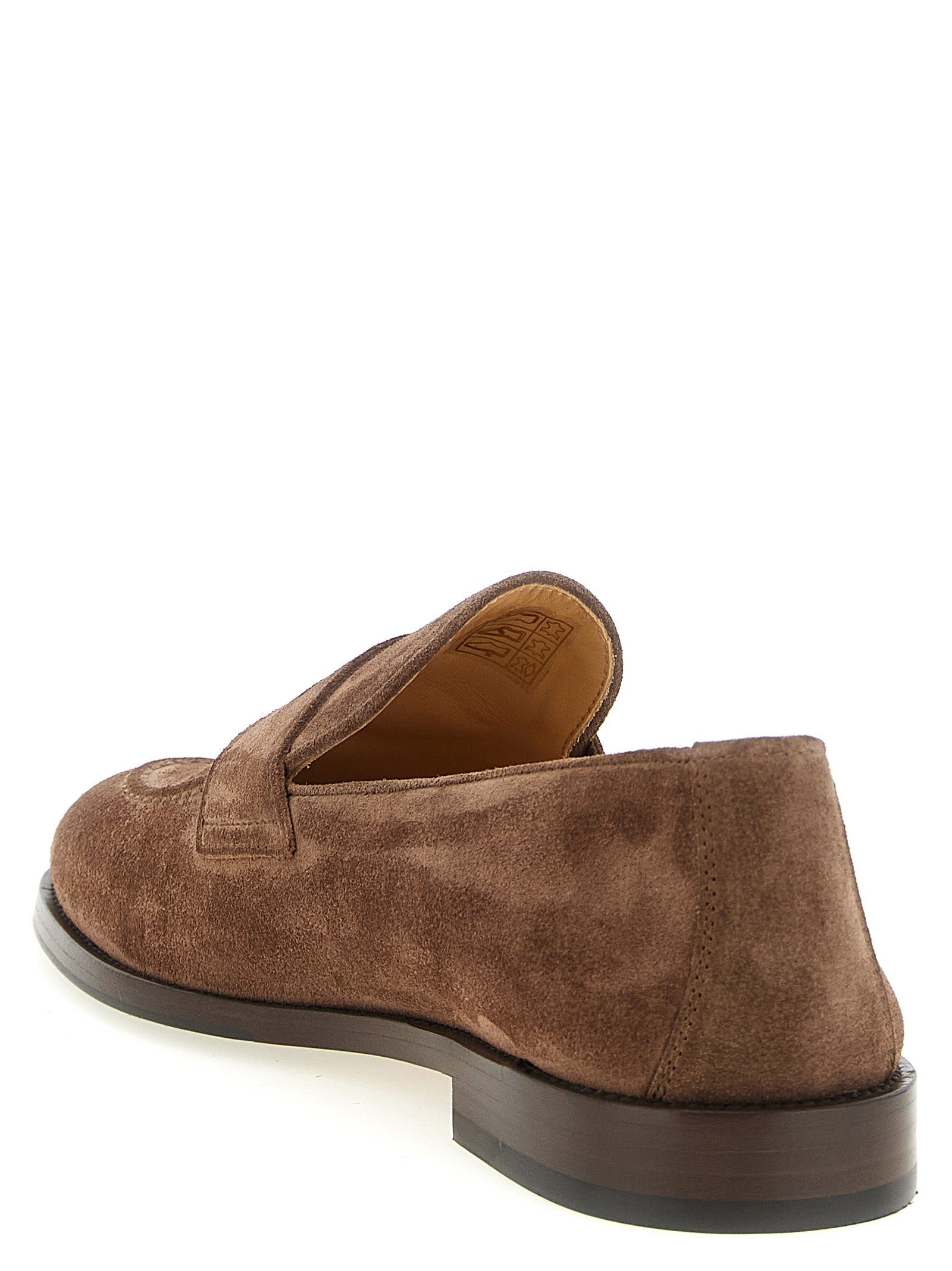 Suede Penny Loafers with Leather Sole
