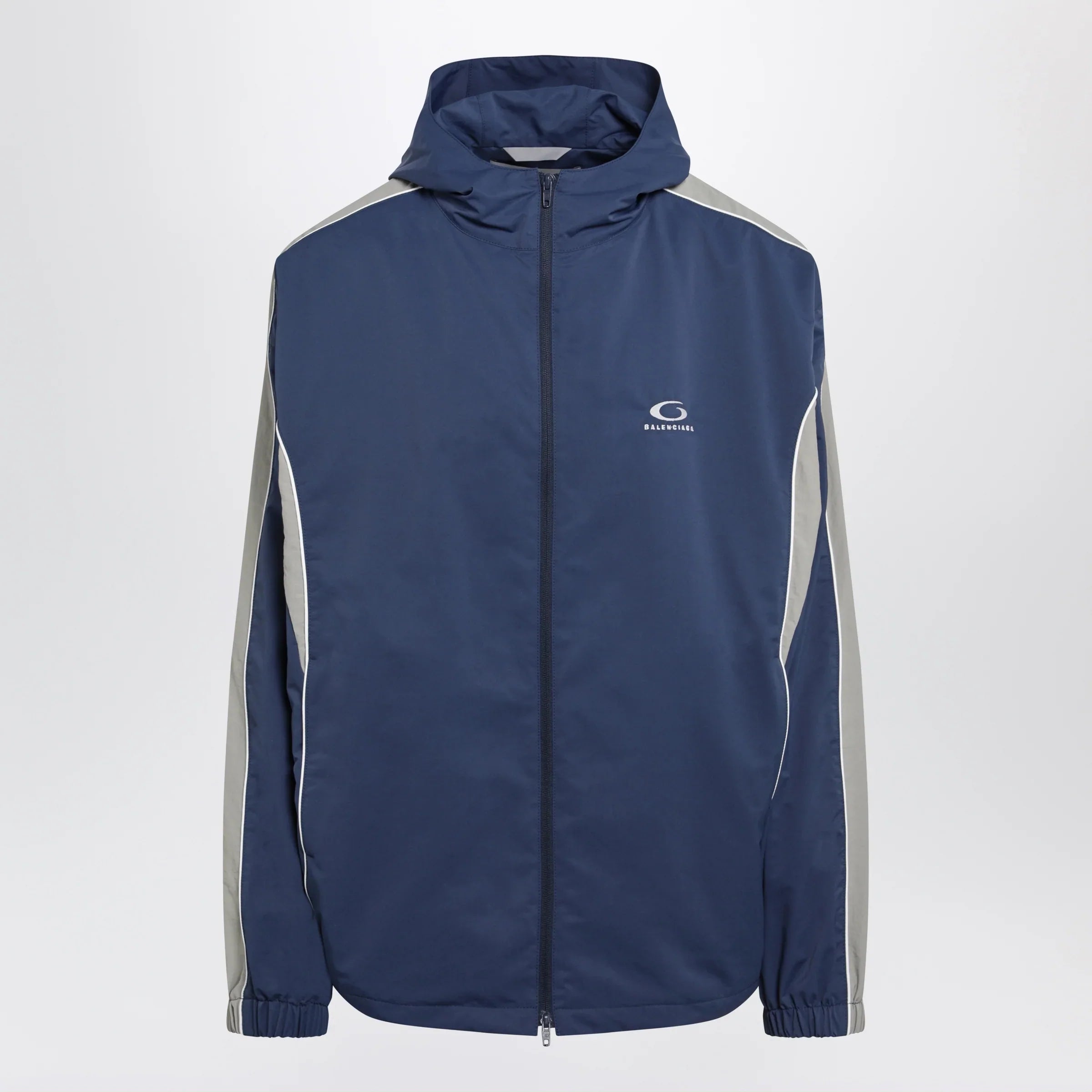 Technical Satin Track Jacket with Breathable Mesh for Comfort