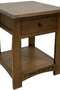Mission Quarter Sawn White Oak 1 Drawer Inlay End Table - Walnut stain