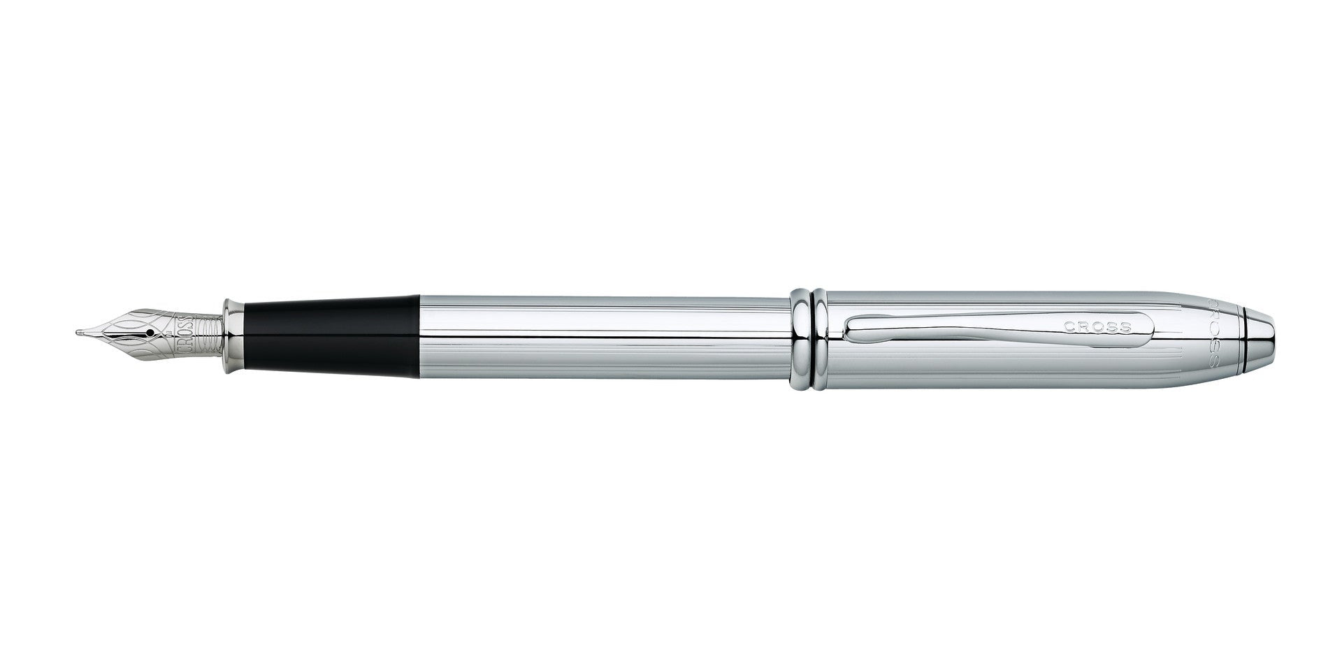 Townsend® Lustrous Chrome Stainless-Steel Fine Nib Fountain Pen
