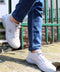 Men's Light Gray Athletic Sneakers with Breathable Mesh - Wessi