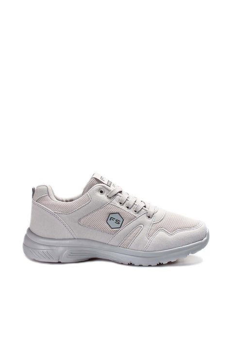 Men's Light Gray Athletic Sneakers with Breathable Mesh - Wessi