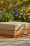 Imperial Grove Outdoor Solid Teak Wood Ottoman Upholstered Cushion