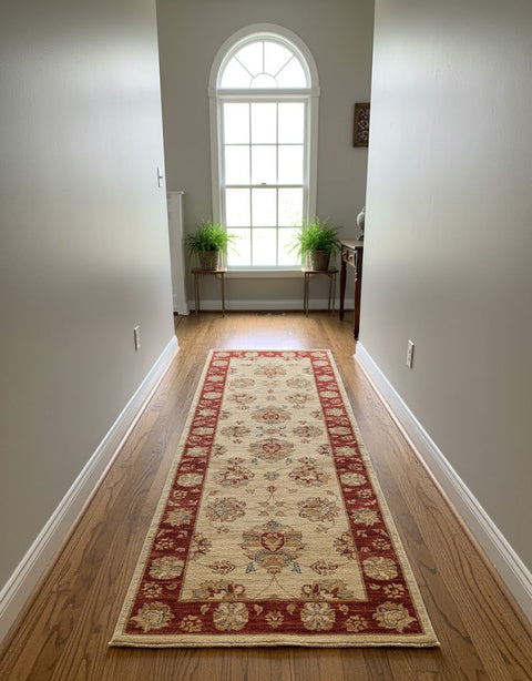 Hand-Knotted Sultanabad Vegetable-Dyed Wool Rug, 2' 11" x 8' 1" (K)