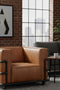 Henry Industrial Modern Leather Arm Chair (2 Colors Available)