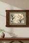 Arts & Crafts Mission Oak Framed Art with Tropical Bloom Walnut finish