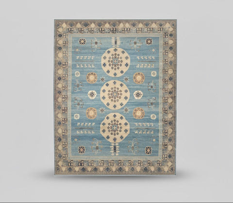 Khotan Samarkand Large Hand made Oriental Rug, size 10' 3" x 12' 6"