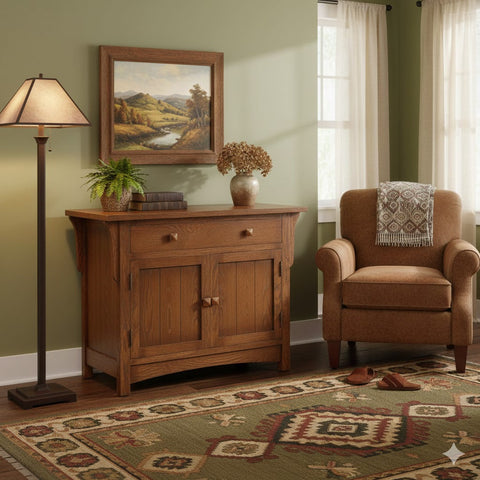 Mission Oak Cabinet - Walnut