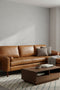 Frederick Modern Contemporary Leather Sofa with Chaise