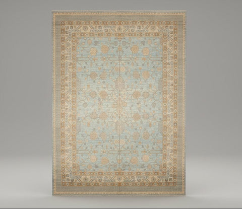 Hand-Knotted Sultanabad Vegetable-Dyed Wool Rug, 9' 6" x 13' 9"  (K)