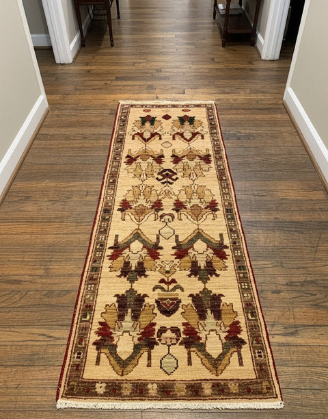 Hand-Knotted Sultanabad Vegetable-Dyed Wool Rug, 1' 8" x 4' 10"  (K)