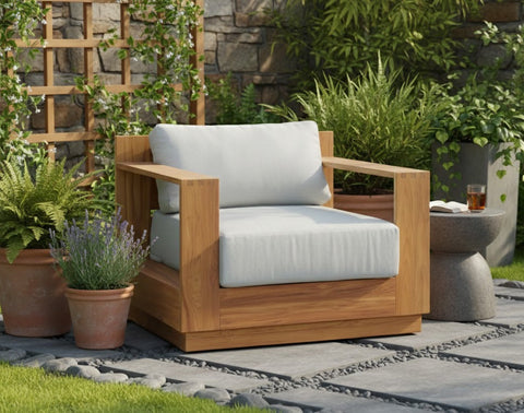 Imperial Grove Outdoor Solid Teak Wood Armchair