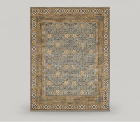 Khotan Pomegranate design Oriental Rug, size 8" x 10"  (D)