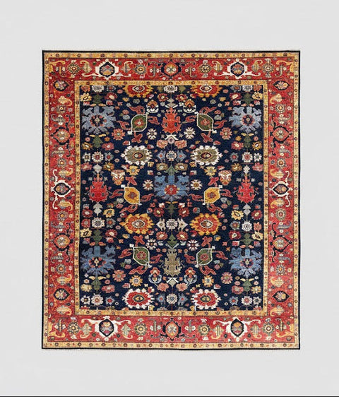 Hand-Knotted Sultanabad Vegetable-Dyed Wool Rug, 5' x 6' 7"