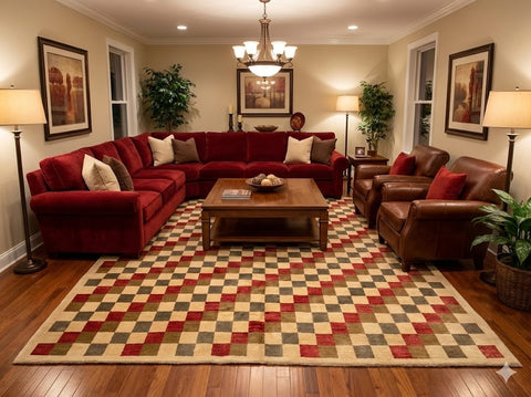 Hand-Knotted Sultanabad Vegetable-Dyed Wool Rug, 8' 10" x 9' 3"  (K)