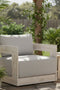 Paradiso Outdoor Solid Teak Wood Natural Look Swivel Chair
