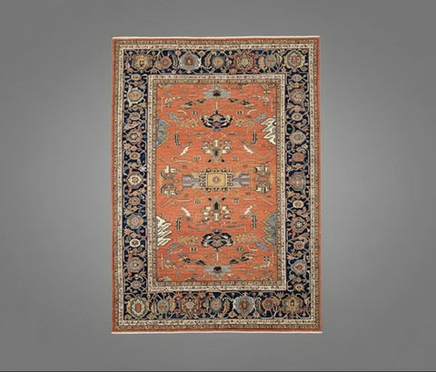 Heriz 100% wool Oriental Rug 9' 3" x 12'