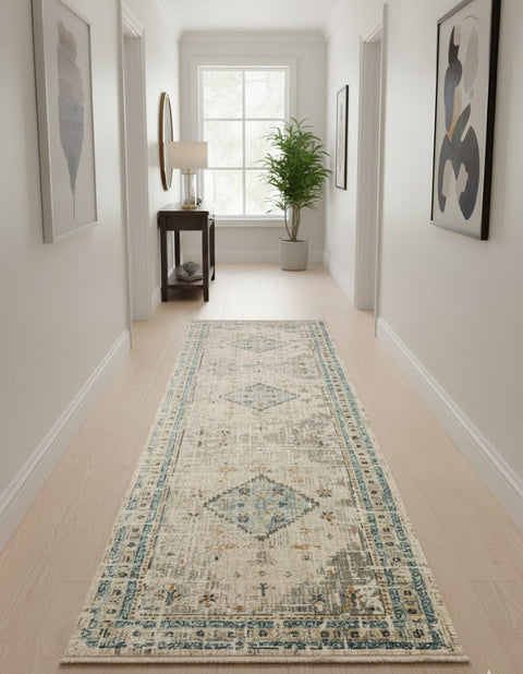 Persian-Inspired. Modern Defined. Turkish Made Rug, size 3' 2"x 12' 10"
