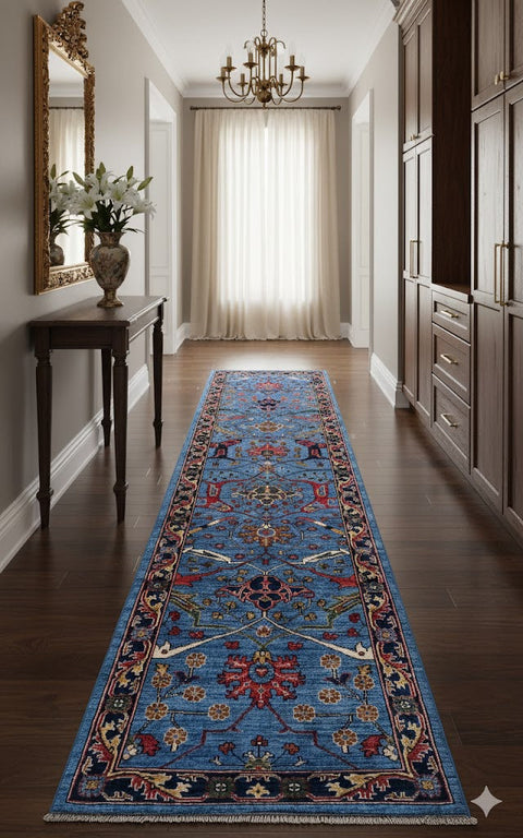 Hand-Knotted Sultanabad Vegetable-Dyed Wool Rug, 2' 10" x 12' 0"
