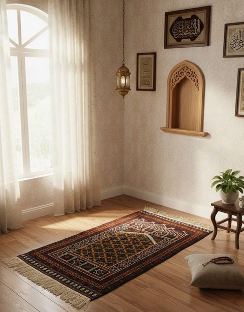 Terkaman Tribal Baluch Oriental Rug; 2' 9" x 4' 7" (A) prayer