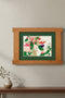 Arts & Crafts Mission Oak Framed Art with Vibrant Fuchsia Michael's Cherry