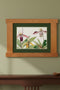 Arts & Crafts Mission Oak Framed Art with Serene River Landscape Michael's Cherry