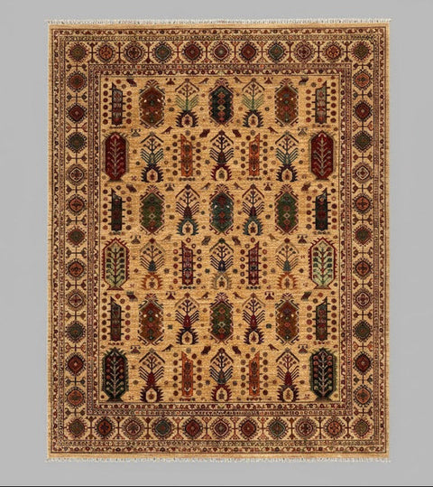 Hand-Knotted Bakhtiar Vegetable-Dyed Wool Rug,: 8' 1" x 10' 1"