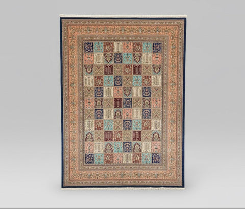 Exquisite 100% Silk Persian Design Rug – Elegant and Luxurious, size 9' 9" x 12' 9"