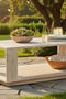 Imperial Grove Outdoor Solid Teak Wood, Natural Look Coffee Table