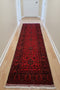 Terkaman Tribal Afghan Oriental Rug, size 2' 7" x 9' 6"  (C)
