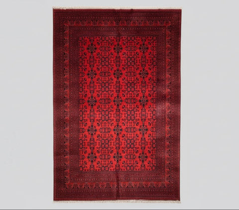 Terkaman Tribal Afghan Oriental Rug, size 8' 4" x 11' 7" (C)