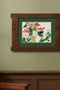 Arts & Crafts Mission Oak Framed Art with Vibrant Fuchsia Walnut finish