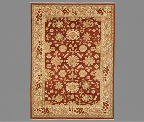Hand-Knotted Sultanabad Vegetable-Dyed Wool Rug, 9' 1" x 12"  (K)