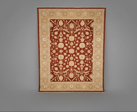 Hand-Knotted Sultanabad Vegetable-Dyed Wool Rug, 9" x 11' 8"  (K)