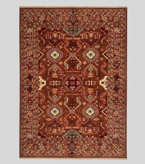 Hand-Knotted Agra Vegetable-Dyed Wool Rug, 8' 2" x 10' 0"
