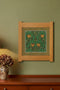 Arts & Crafts Mission Oak Framed Art with Stained Glass Blooms - Michael's Cherry