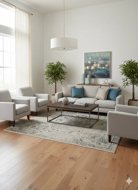 Persian-Inspired. Modern Defined. Turkish Made Rug, size 5' 3" x 7' 7" (O) machine