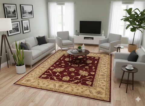 Hand-Knotted Sultanabad Vegetable-Dyed Wool Rug, 8' x 9' 7" (K)