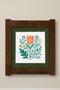 Arts & Crafts Mission Oak Framed Art with Floral Tree Walnut finish