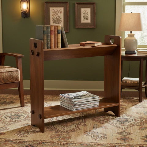 Mission / Arts and Crafts Book and Magazine Stand - Walnut (W1)